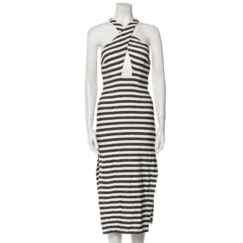Mara Hoffman Striped Halterneck Sheath Dress Size XS / US 2, Excellent Condition